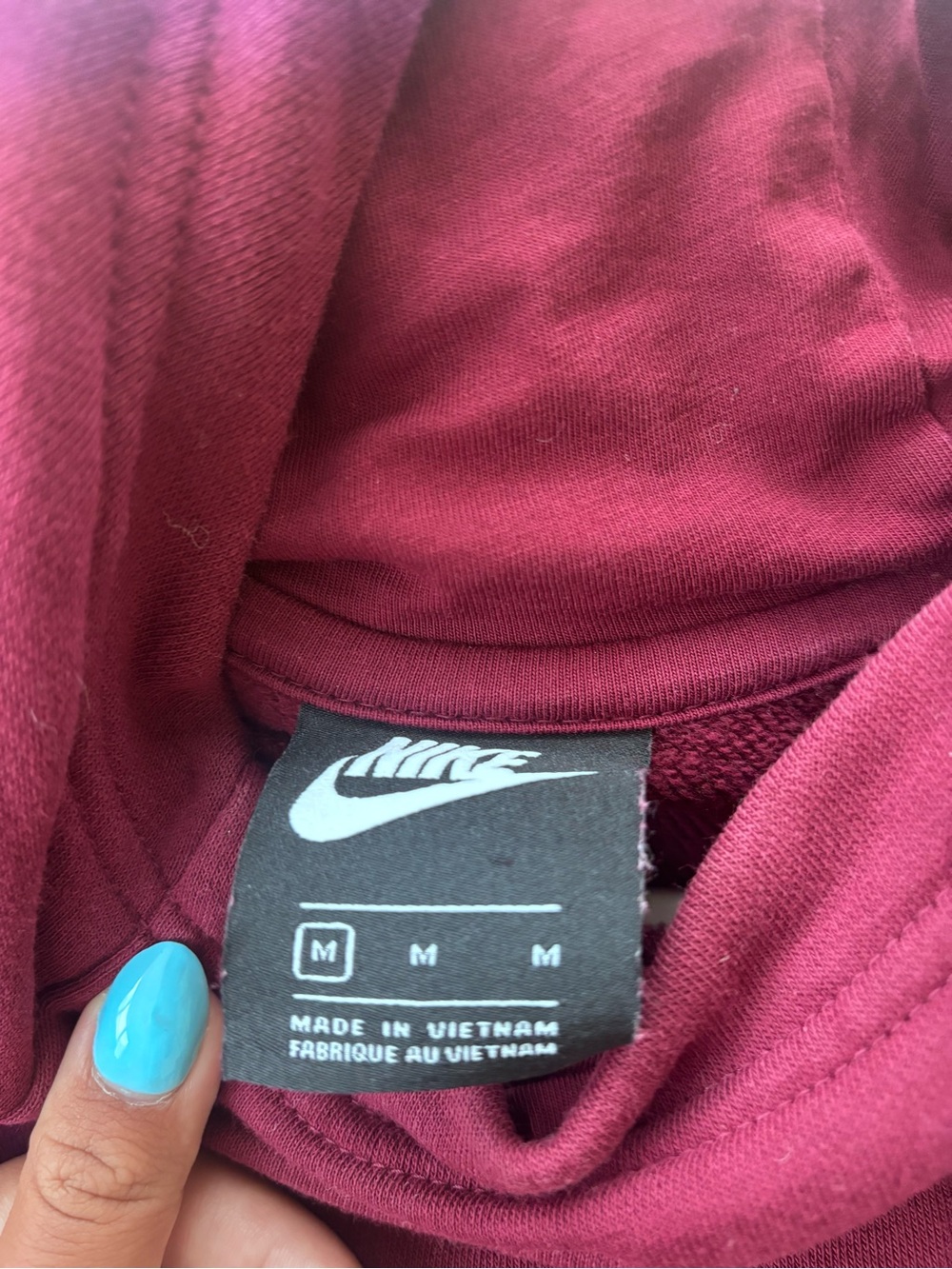 Nike Women’s Maroon Cowl Neck Fleece Pullover - Picture 2 of 5